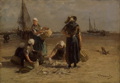 Fishwives on the Beach by Bernardus Johannes Blommers or Bloomers