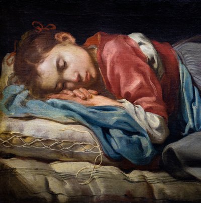 Sleeping girl by Bernhard (fl.1624-87) Keil