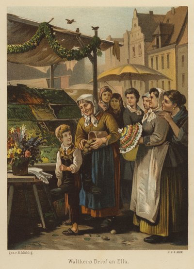 Scene in a Market by Bernhard Muhlig