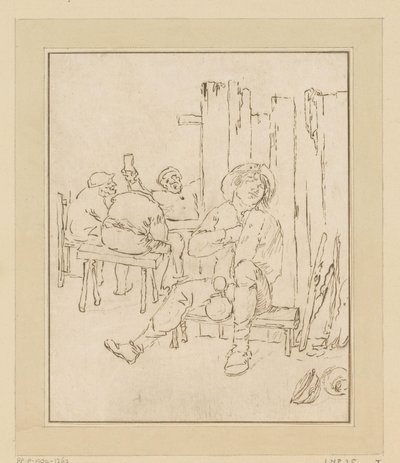 Drunken Farmer in Tavern by Bernhard Schreuder