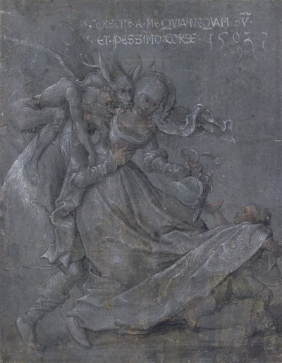 Pair of lovers with the Devil and Cupid, 1503 by Bernhard Strigel