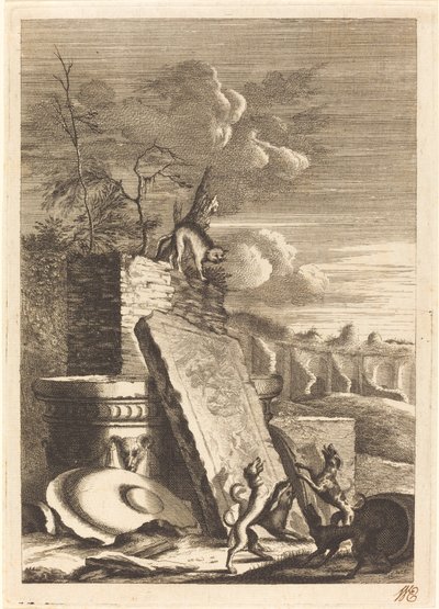 Dogs Pursuing a Cat by Bernhard Zaech after Jonas Umbach