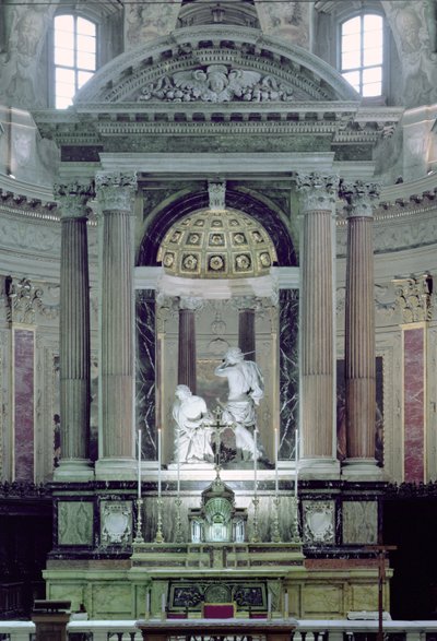 View of the High Altar Showing the Martyrdom of St. Paul by Bernini Algardi A. and Bitonto