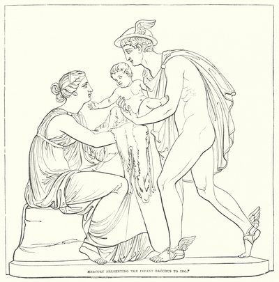 Mercury presenting the Infant Bacchus to Ino by Bertel after Thorvaldsen