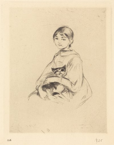 Julie Manet Holding a Cat by Berthe Morisot