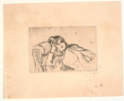 Woman Lying on a Sofa (Jeanne-Marie) by Berthe Morisot