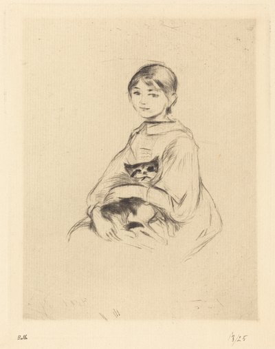 Little Girl with Cat by Berthe Morisot