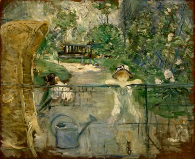 Little Girls in the Garden or, the Basket Chair by Berthe Morisot