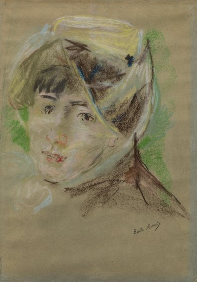 Portrait of a Girl with a Veil (Jeanne Pontillon) by Berthe Morisot