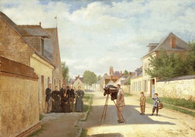 Taking the Family Portrait by Bertrand (after) Perrony