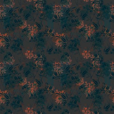 Burnt Umber Floral by Beth Travers