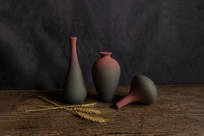 Earthy Vases Still Life by Betty Liu