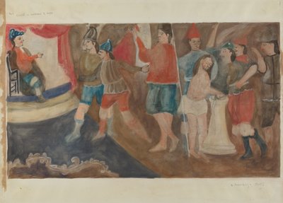 Station of the Cross No. 1: Jesus is Condemned to Death by Beulah Bradleigh