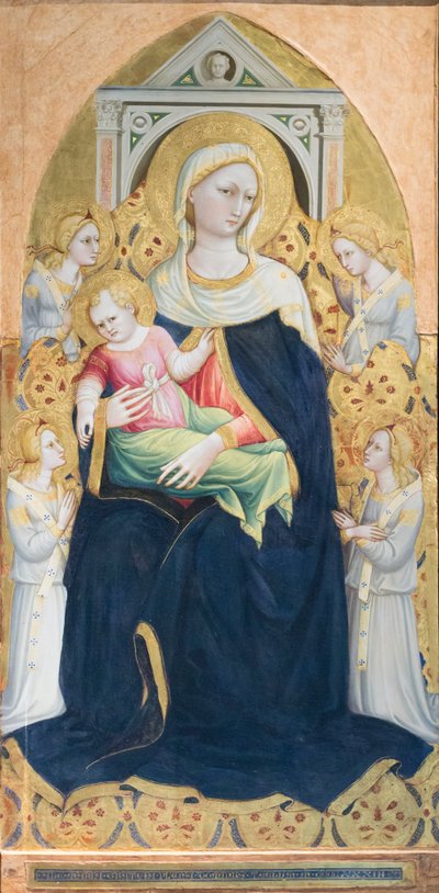 Enthroned Madonna with Child and Four Angels, c.1433 by Bicci di Lorenzo