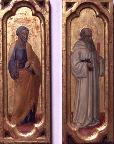 St. Peter and St. Benedict by Bicci di Lorenzo