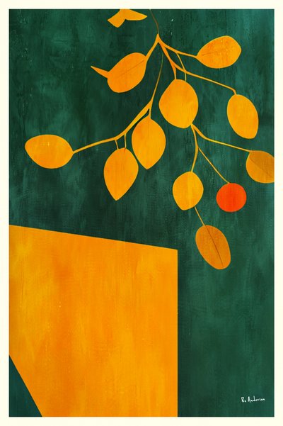 Abstract Leaves Branch by Bo Anderson