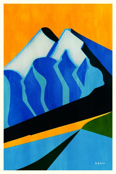 Abstract Mountain Peaks by Bo Anderson