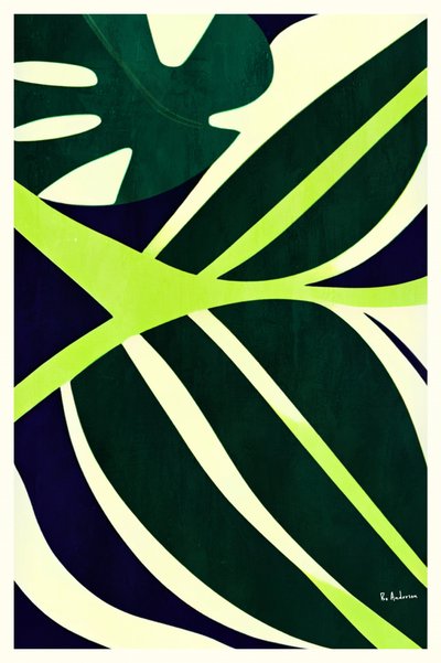 Abstract Tropical Leaves by Bo Anderson