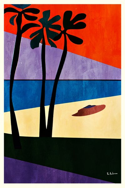 Tropical Sunset Palms by Bo Anderson