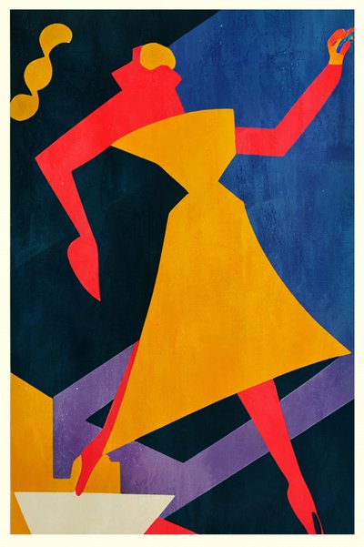 Vibrant Abstract Dance by Bo Anderson