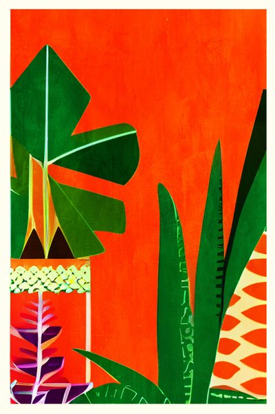 Vibrant Tropical Plants by Bo Anderson