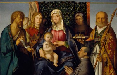 Virgin and Child with Saints and a Donor, 1505-1515 by Boccaccio Boccaccino