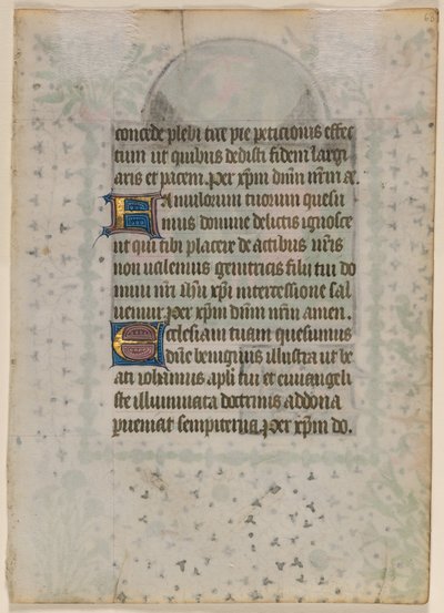 Leaf from a Book of Hours: Text (verso) by Boethius Illuminator