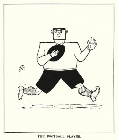 Oxford Quips: The Football Player by Bohun Lynch