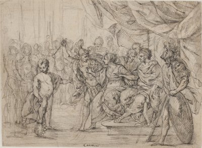 Moses as a Child Trampling the Pharaoh’s Crown Underfoot by Bonaventura Lamberti