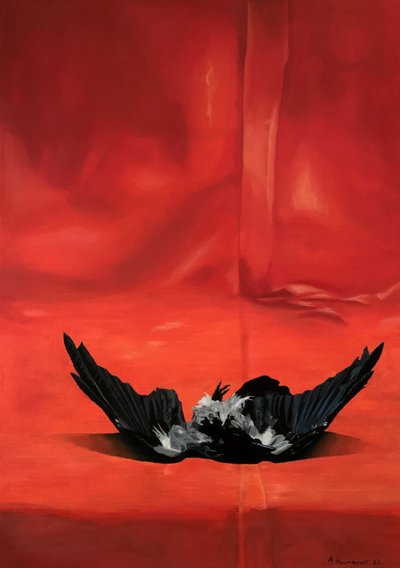 Crimson Bird Still Life by Borgenhag Holmqvist