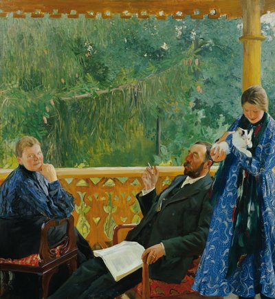 Family Portrait (Portrait of the Polenow Family) by Boris Mikhailovich Kustodiev