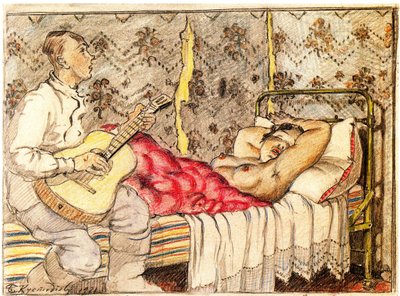 By Guitar Sound by Boris Mikhailovich Kustodiev