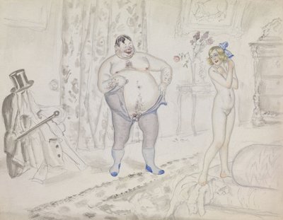 Late Night Rendezvous by Boris Mikhailovich Kustodiev