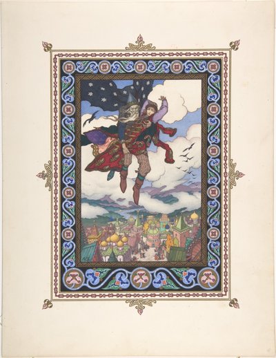 Illustration for the Fairy tale Marya Morevna by Boris Vasilievich Zvorykin