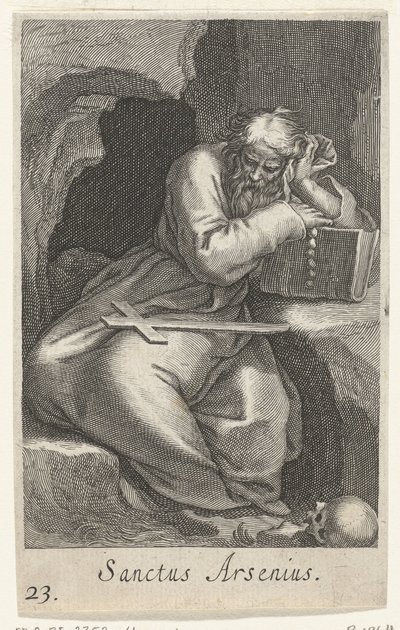 Saint Arsenius the Great as a Hermit by Boëtius Adamsz. Bolswert