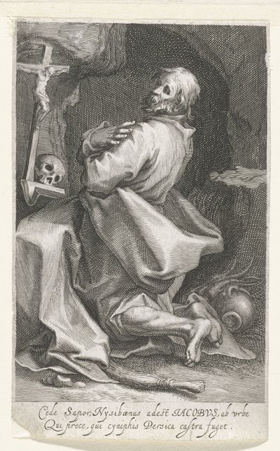 Saint Jacob of Nisibis as a Hermit by Boëtius Adamsz. Bolswert