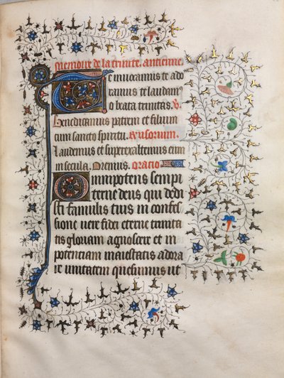 Book of Hours Use of Paris: Decorated Initial by Boucicaut Master
