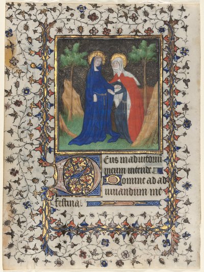 Leaves from a Book of Hours: The Visitation and Christ in Judgment by Boucicaut Master