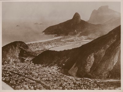 Aerial view of Rio de Janeiro (black and white photo) by Brazilian Photographer