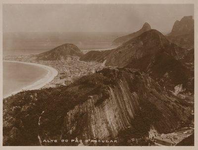 View from the summit of Sugarloaf Mountain, Rio de Janeiro (black and white photo) by Brazilian Photographer