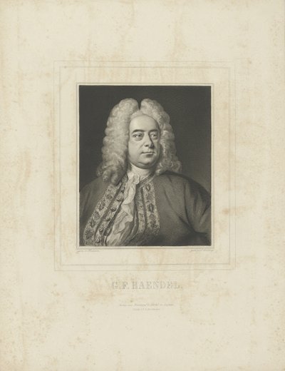 Portrait of the composer Georg Friedrich Haendel by Breitkopf and Härtel