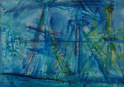 Blue Schooner by Brenda Brin Booker