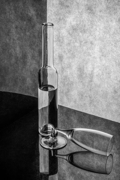Black White Glass Still Life by Brig Barkow
