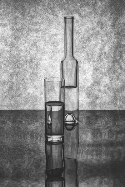 Glass Bottle Still Life by Brig Barkow