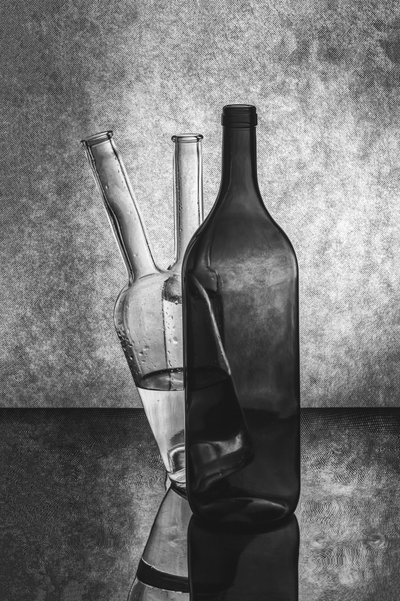 Monochrome Glass Bottles by Brig Barkow