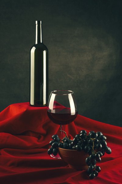 Red Wine Still Life by Brig Barkow