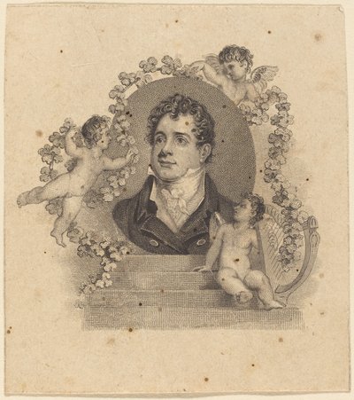 Portrait of a Young Gentleman Surrounded by Cupids; Lord Byron? by British 19th Century