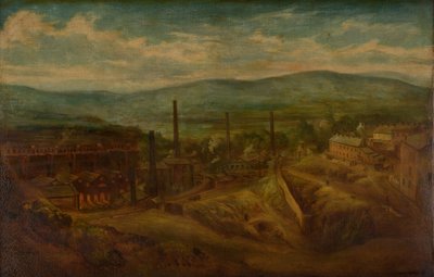 Cyfarthfa Iron Works by British School