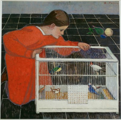 Silvia Koller with Bird-Cage by Broncia Koller-Pinell