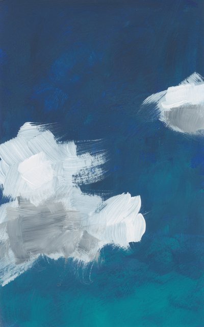 Abstract Blue Clouds by Bronwyn Baker